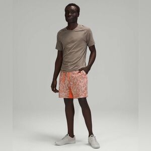 LULULEMON | Men’s T.H.E. Short 9” - Parallel Divide Warm Coral Multi - Sz Medium